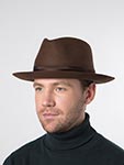 Шляпа STETSON арт. 2118222 FEDORA FURFELT BEAVERBLEND (коричневый)